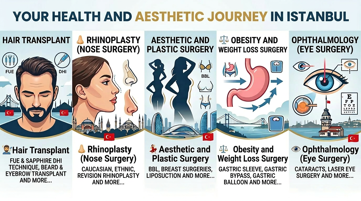 "Navigate Istanbul’s elite medical landscape with ease. Our digital promotion platform features the city’s most recognized authorized clinics; explore premier options through our independent digital portal and start your journey today."